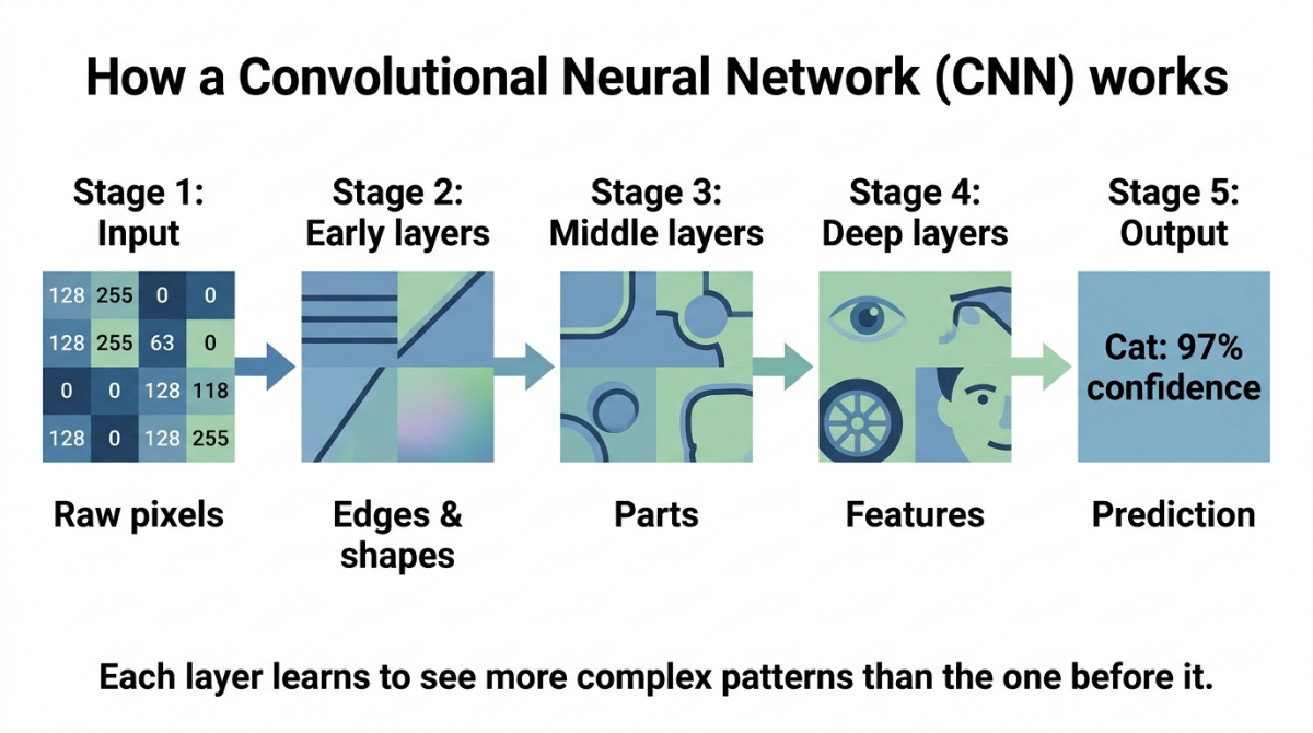 how computer vision works CNN neural network image recognition