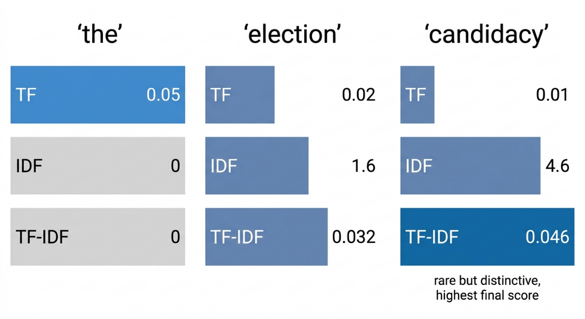 tf-idf scoring visualization
