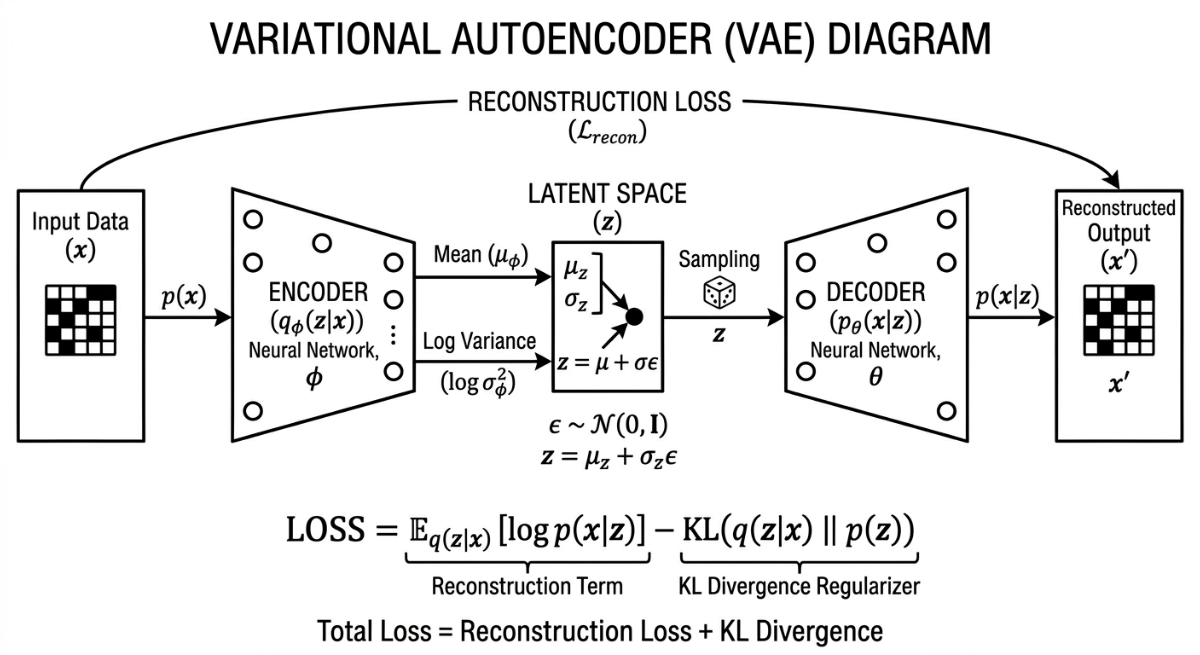 variational autoencoder diagram - VAE diagram
